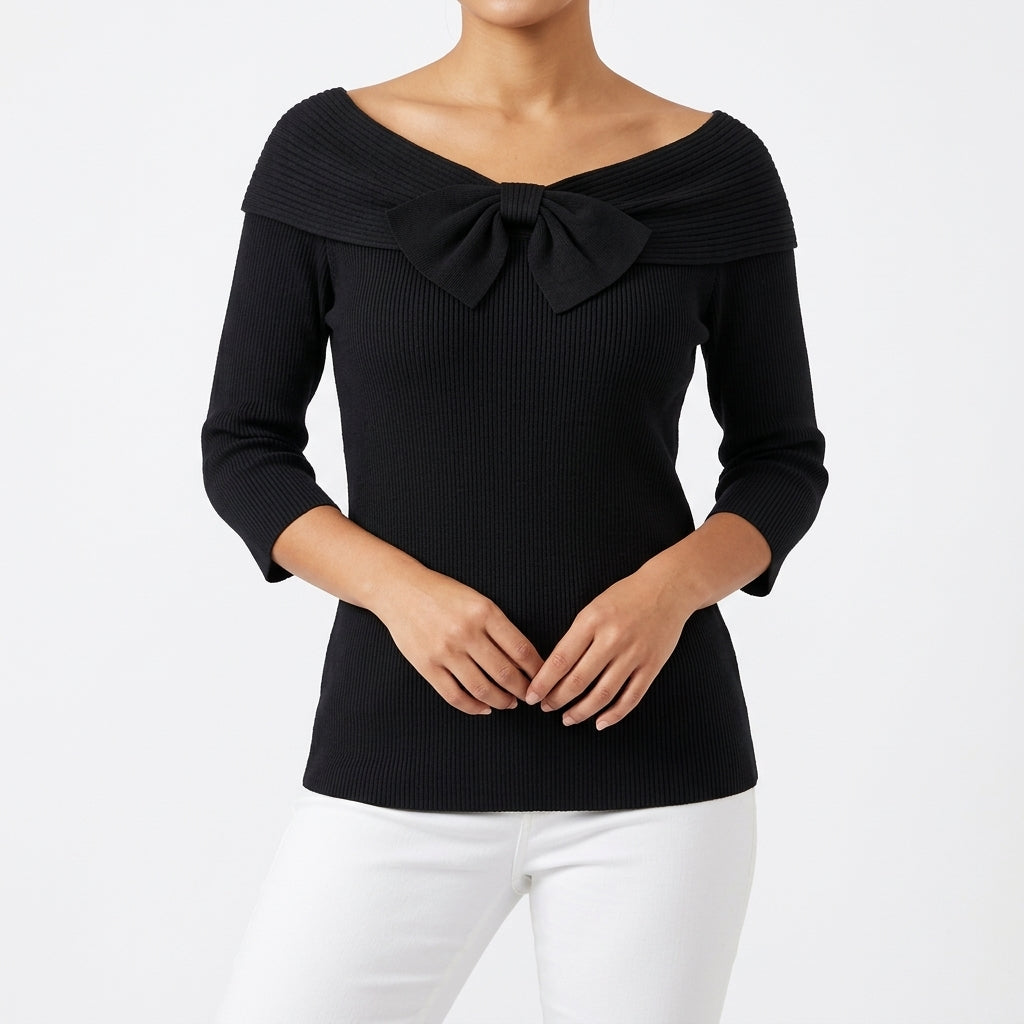 Agnes Bow Neck Sweater