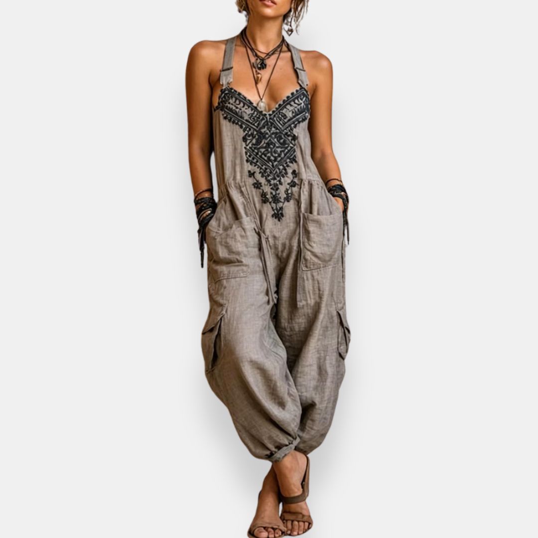 Teresa | Bohemian Embroidered Jumpsuit