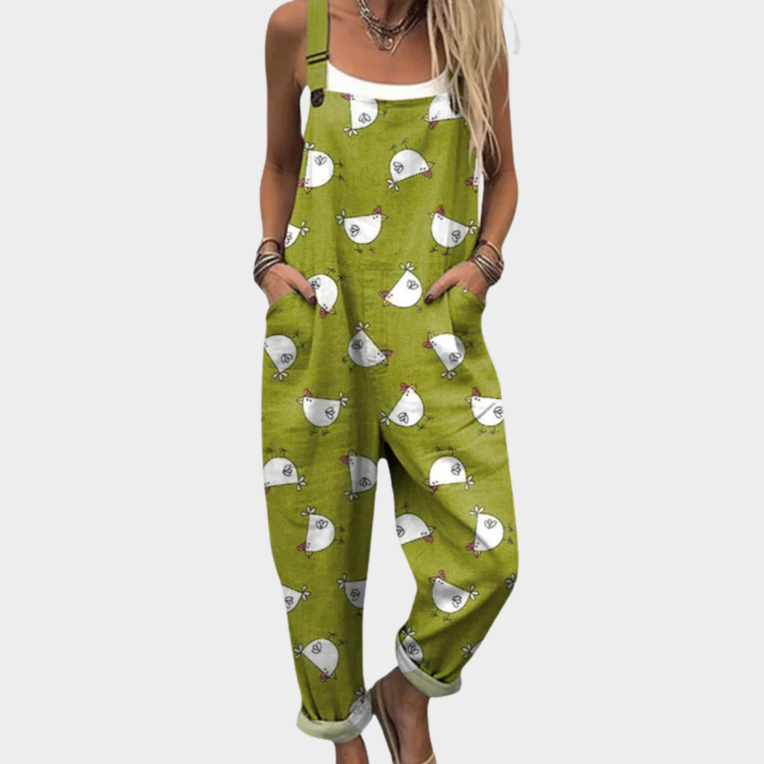Comfortable Printed Overall