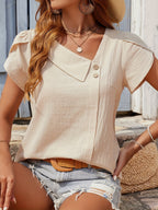 Sienna | Asymmetrical Button Blouse