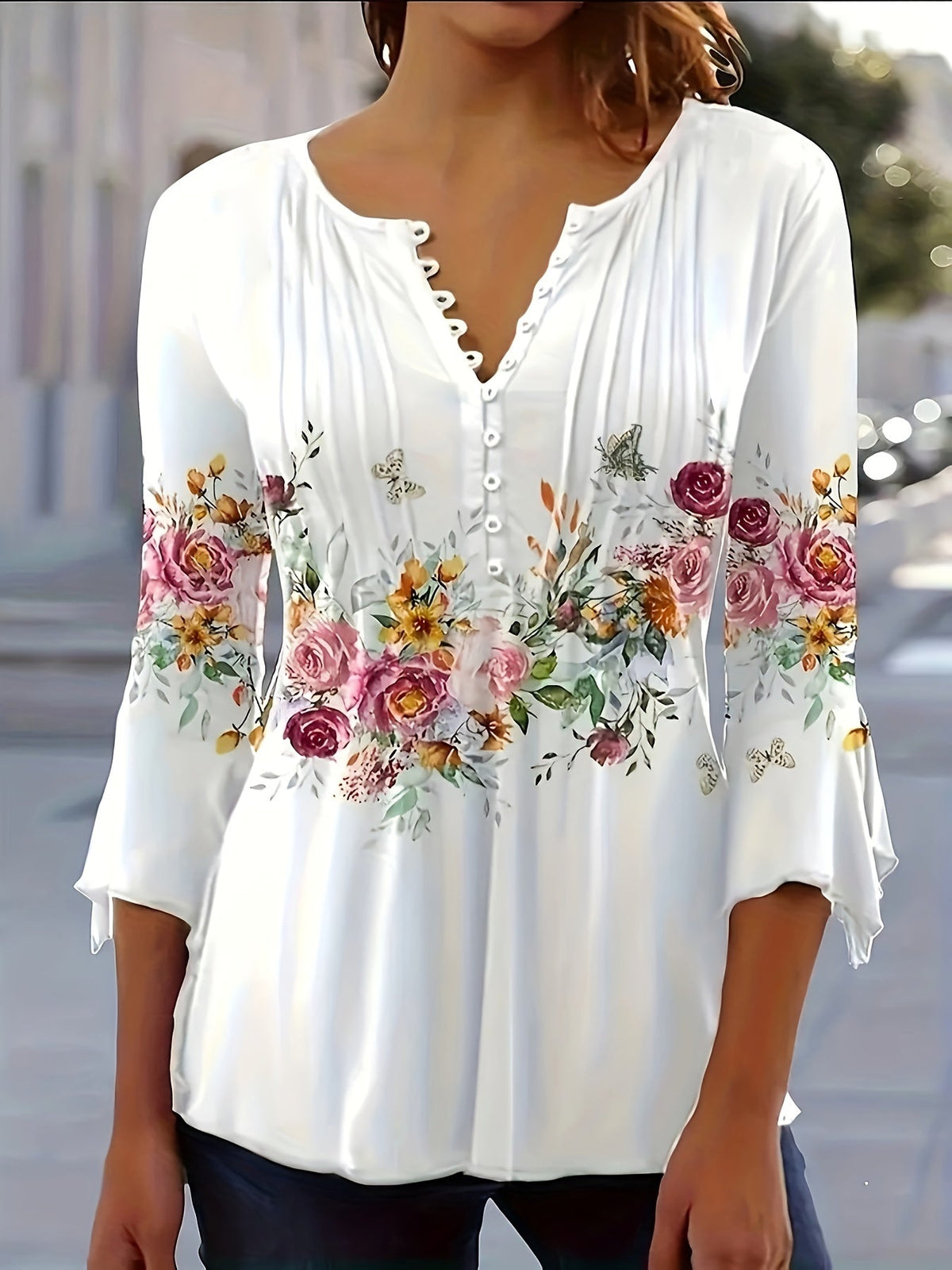 Piper | Vintage Floral Button Blouse