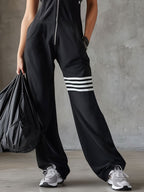 Daniela | Retro sporty jumpsuit with hood and stripes