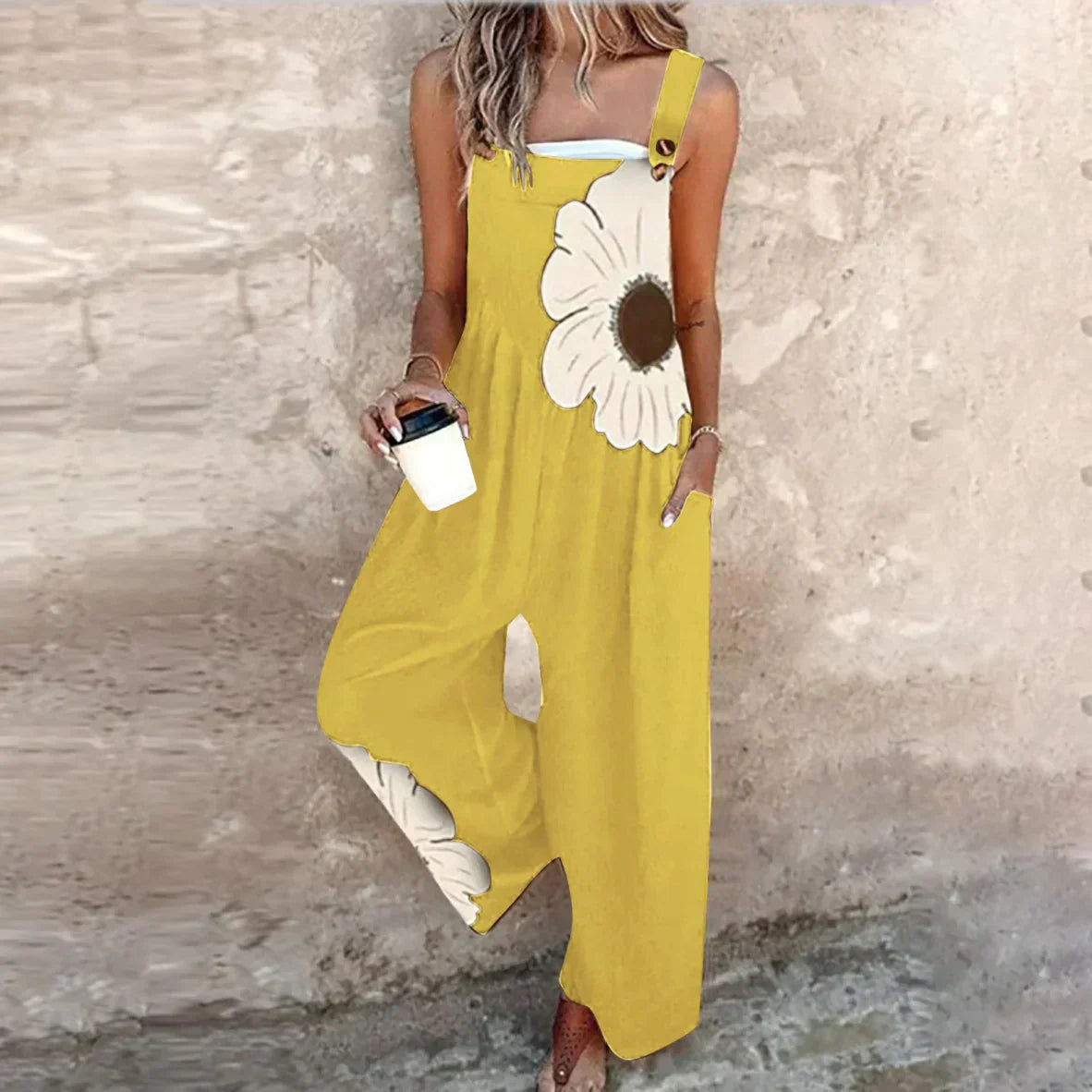Comfortable Printed Overall