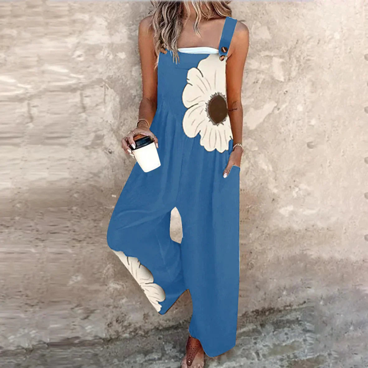 Comfortable Printed Overall