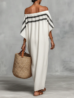 Aveline™ | Off-Shoulder Maxi Dress with Batwing Sleeves