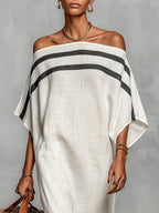 Aveline™ | Off-Shoulder Maxi Dress with Batwing Sleeves