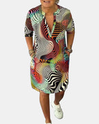 Jessica™ | Colorful V-neck Dress