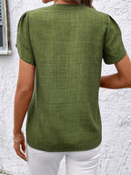 Delilah | Petal Sleeve V-Neck Blouse