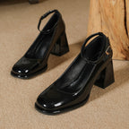 Celeste | Women's Patent Block Heel Sandals